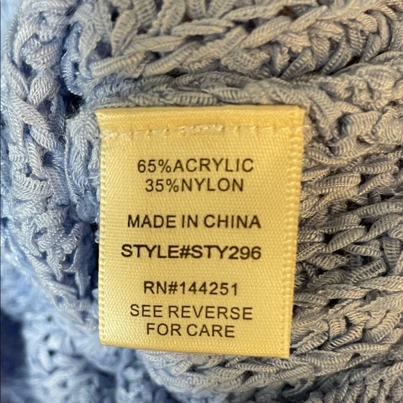 NWT. Sincerely Jules Boho Blue Drop Shoulder Cardigan Sweater. Large. - Picture 6 of 11